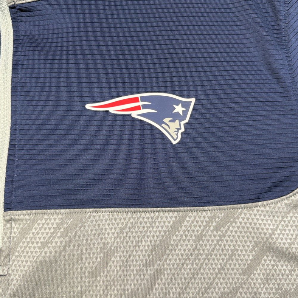 New England Patriots NFL Team Apparel TX3 Cool 1/4 Zip Shirt Mens XL Gray Blue - Picture 4 of 10